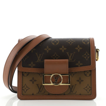 Louis Vuitton Dauphine Shoulder Bag Reverse Monogram Canvas Mini