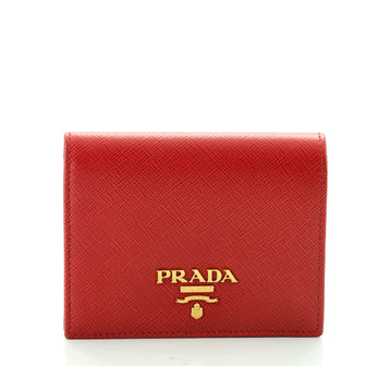 Prada Snap Wallet Saffiano Leather Compact