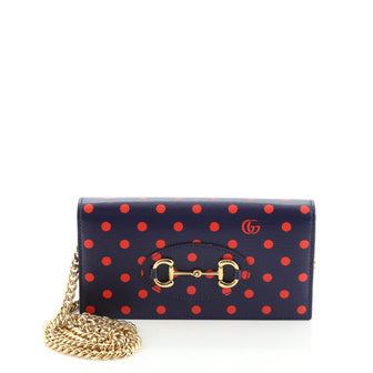 Gucci 1955 Horsebit Chain Wallet Printed Leather