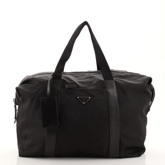 Prada Weekend Duffle Bag Tessuto with Saffiano Large