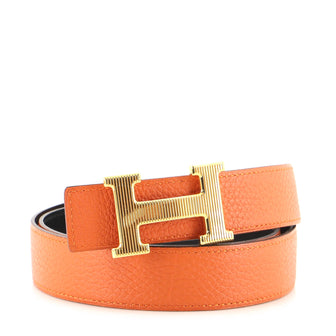 Hermes H Strie Buckle Reversible Belt Leather Medium