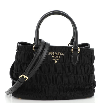 Prada Gaufre Convertible Tote Tessuto Small