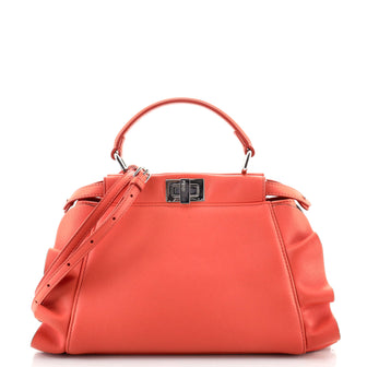 Fendi Peekaboo Bag Ruffled Leather Mini