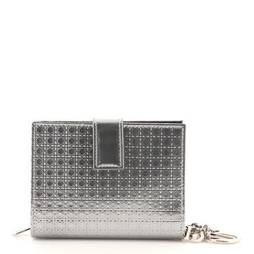 Christian Dior Eden Wallet Micro Cannage Metallic Calfskin Small