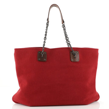 Bottega Veneta Chain Tote Canvas with Leather