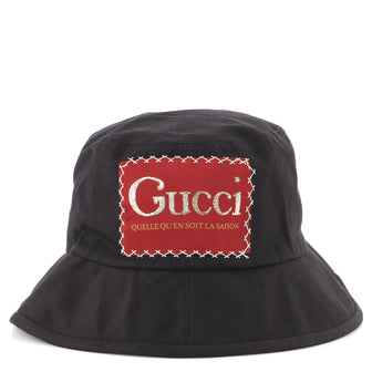 Gucci Logo Label Bucket Hat Cotton