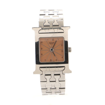 Hermes Heure H Quartz Watch Stainless Steel 21