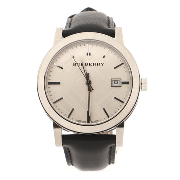 Burberry The City Quartz Watch Stainless Steel and Leather 38