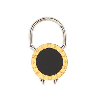 Bvlgari Bvlgari Bvlgari Key Ring 18K Yellow Gold and Sterling SIlver and Onyx