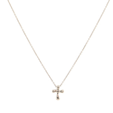 Tiffany & Co. Elsa Peretti Cross Pendant Necklace Platinum Small