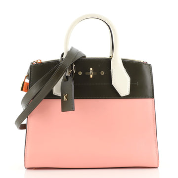 Louis Vuitton City Steamer Handbag Leather PM