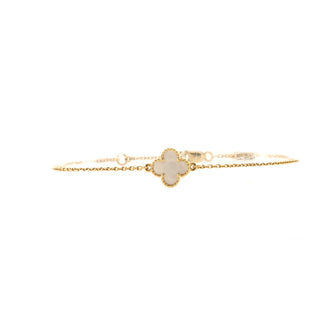 Van Cleef & Arpels Sweet Alhambra Bracelet 18K Yellow Gold and Mother of Pearl