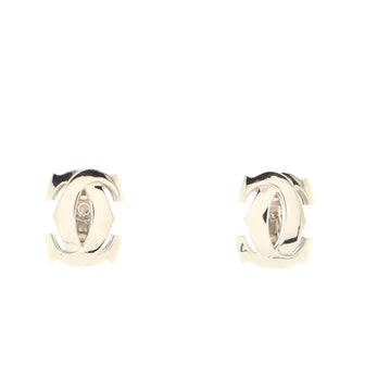 Cartier Penelope Double C Clip-On Earrings 18K White Gold