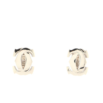Cartier Penelope Double C Clip-On Earrings 18K White Gold