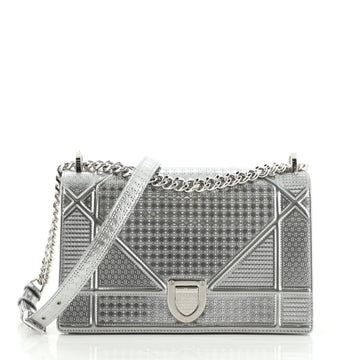 Christian Dior Diorama Flap Bag Cannage Embossed Calfskin Medium