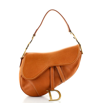 Christian Dior Vintage Saddle Bag Leather Medium