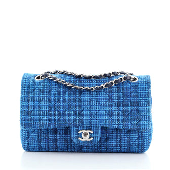 Chanel Classic Double Flap Bag Quilted Tweed Medium