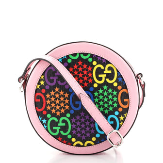 Gucci Round Shoulder Bag Psychedelic Print GG Coated Canvas