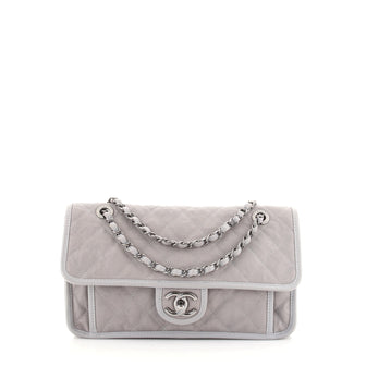 Chanel French Riviera Flap Bag Quilted Caviar Medium
