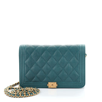Chanel Boy Wallet on Chain Quilted Caviar