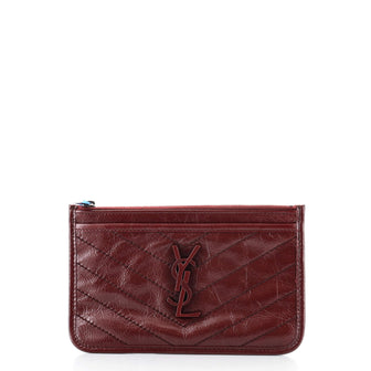 Saint Laurent Niki Bill Pouch Matelasse Chevron Leather