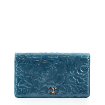 Chanel L-Yen Wallet Camellia Patent