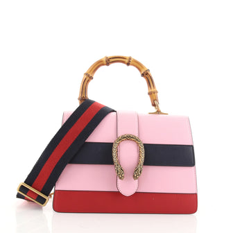 Gucci Dionysus Bamboo Top Handle Bag Colorblock Leather Medium