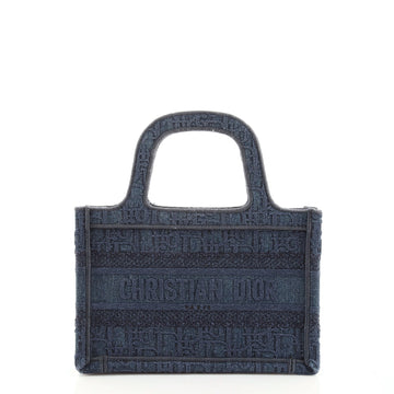 Christian Dior Book Tote Oblique Denim Mini