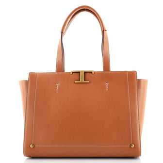 Tod's T Timeless Shopping Tote Leather Medium