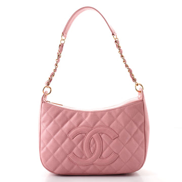 Chanel Timeless CC Chain Shoulder Bag Quilted Caviar Medium