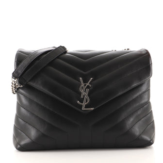 Saint Laurent LouLou Shoulder Bag Matelasse Chevron Leather Medium