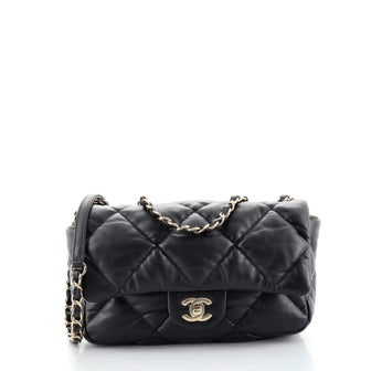 Chanel Puffy Bubbly CC Flap Bag Quilted Calfskin Medium