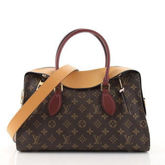 Louis Vuitton Tuileries Handbag Monogram Canvas with Leather