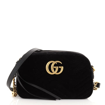 Gucci GG Marmont Shoulder Bag Matelasse Velvet Small