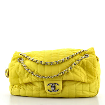 Authentic Chanel Soft Shell Yellow Jumbo Flap Bag