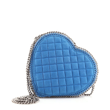 Stella McCartney Falabella Heart Crossbody Bag Quilted Shaggy Deer Small