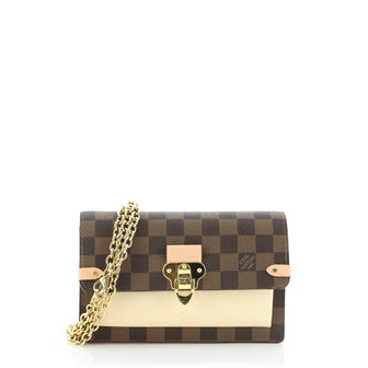 Louis Vuitton Vavin Chain Wallet NM Damier with Leather