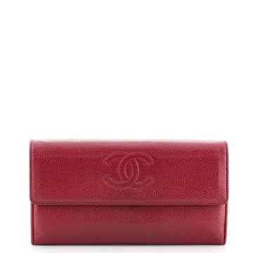 Chanel Timeless CC Flap Wallet Caviar Long