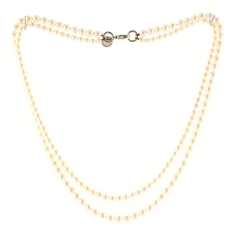 Tiffany & Co. Ziegfeld Double Strand Necklace Freshwater Pearls with Sterling Silver