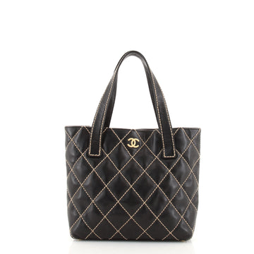 Chanel Surpique Tote Quilted Leather Small