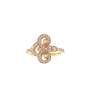Tiffany & Co. Fleur de Lis Ring 18K Rose Gold and Diamonds