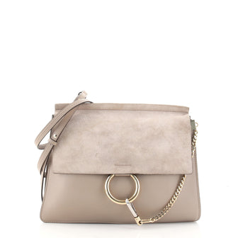 Chloe Faye Shoulder Bag Leather and Suede Medium