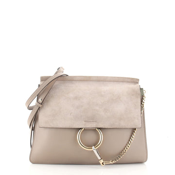Chloe Faye Shoulder Bag Leather and Suede Medium
