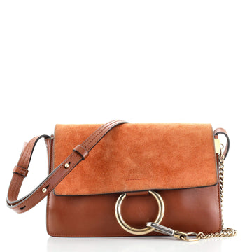 Chloe Faye Shoulder Bag Leather and Suede Mini