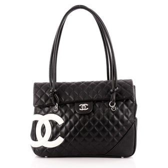 Chanel Cambon Flap Tote Quilted Lambskin Large