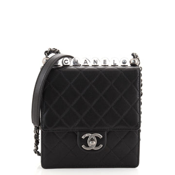 Chanel Chic Pearls Flap Bag Quilted Goatskin with Acrylic Beads Mini