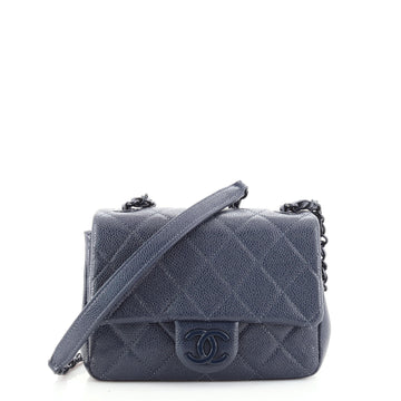 Chanel Incognito Square Flap Bag Quilted Caviar Mini