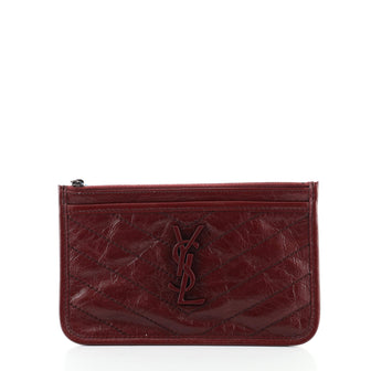 Saint Laurent Niki Bill Pouch Matelasse Chevron Leather