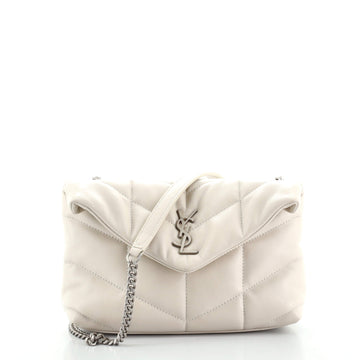 Saint Laurent LouLou Puffer Shoulder Bag Quilted Leather Mini