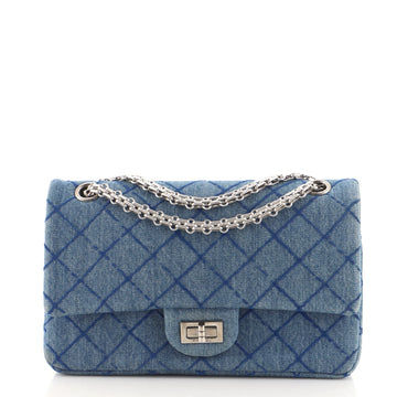Chanel Reissue 2.55 Flap Bag Quilt Printed Denim 225